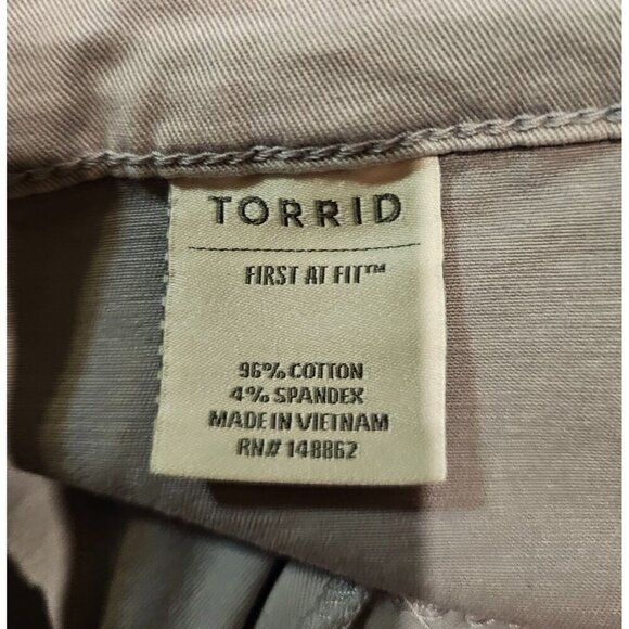Torrid Womens Gray Button-Fly Denim Short Shorts With Lots of Stretch Size 26 - Picture 5 of 5